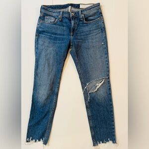 Rag & Bone Dre Low Rise Boyfriend Jeans Distressed Size 26
